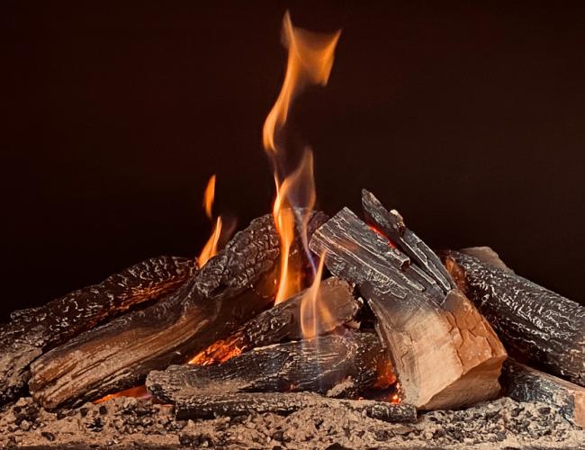 Ceramic Log Fire