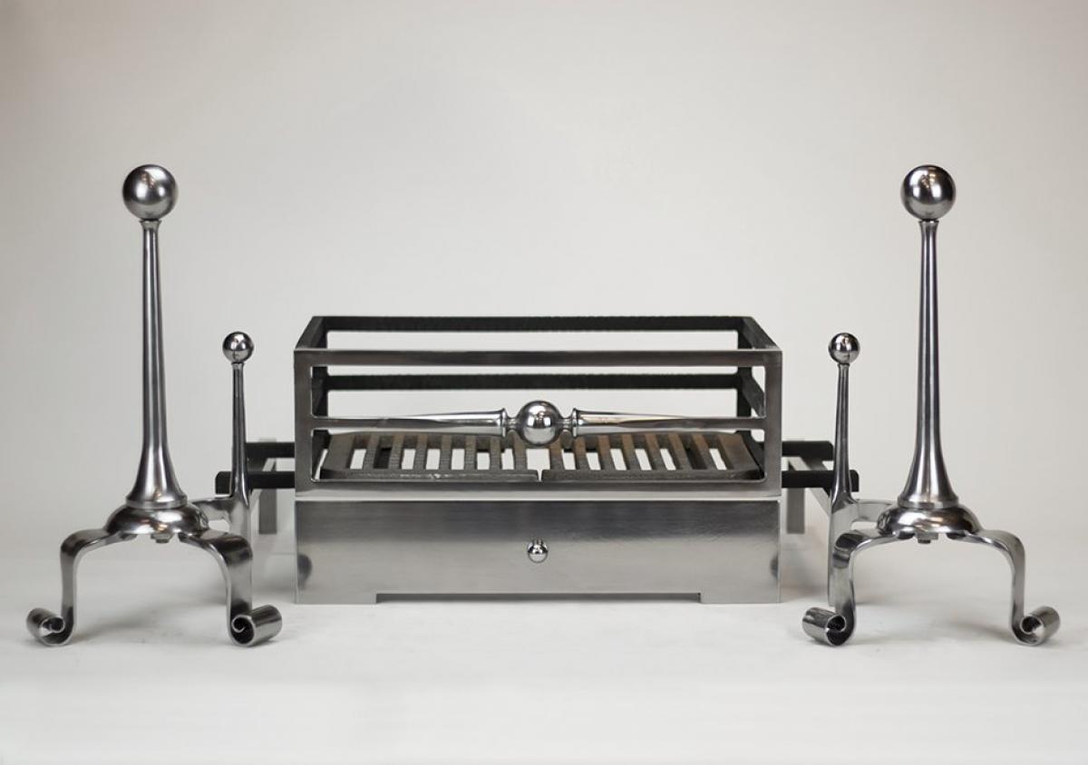 Byron Fire Basket with Telford Andirons