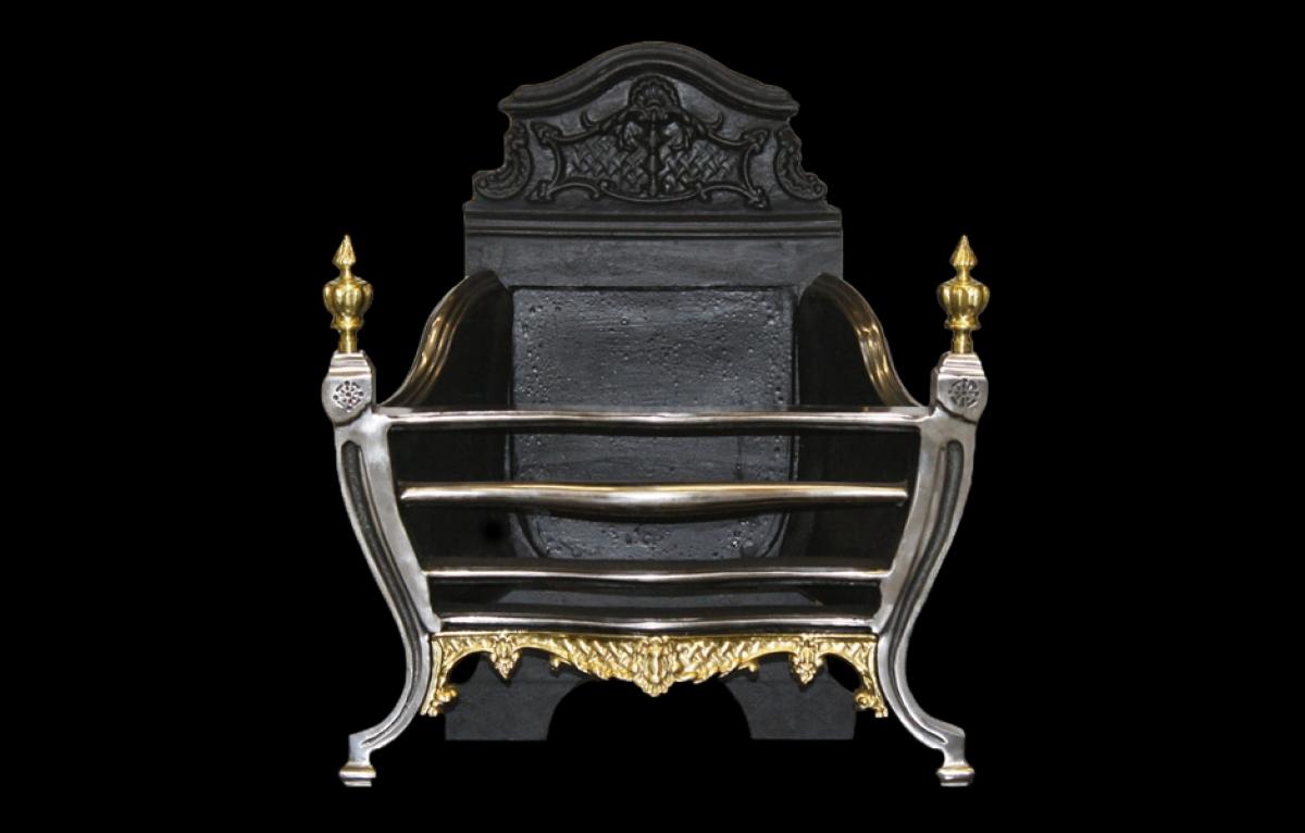 Louis Brass Fire Basket